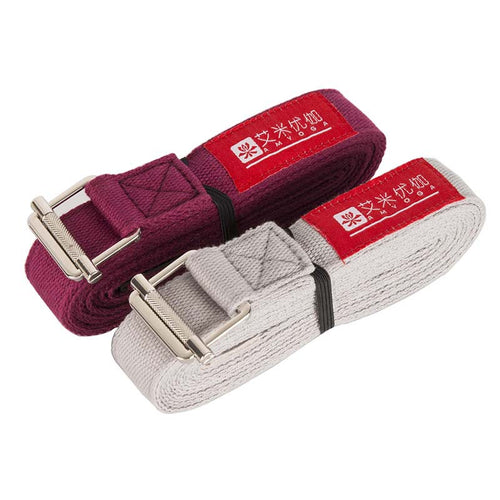 Cotton Yoga Stretch Strap – Adjustable Fitness Stretching Belt