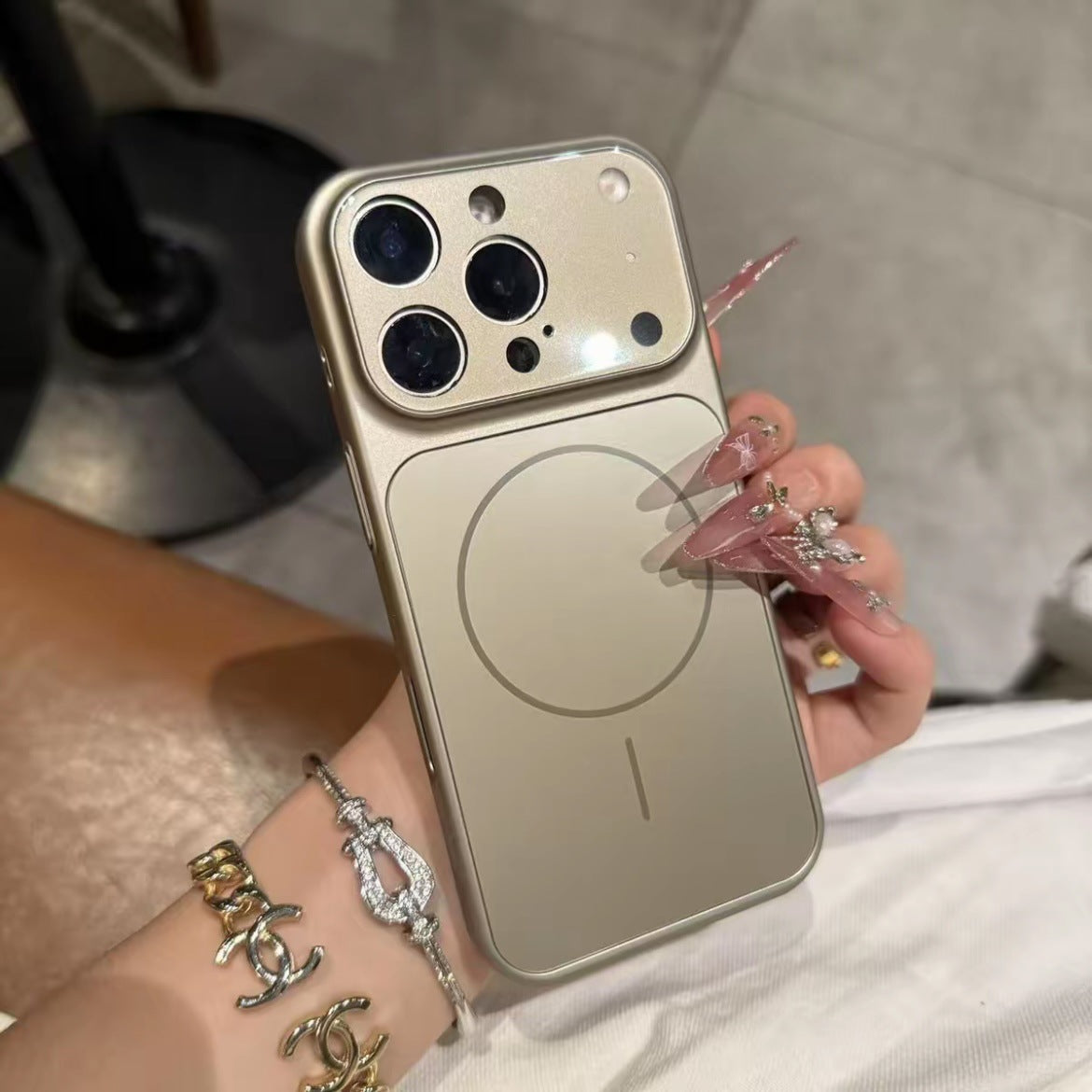 Magnetic Frosted Glass Phone Case for iPhone – Shockproof MagSafe Cover