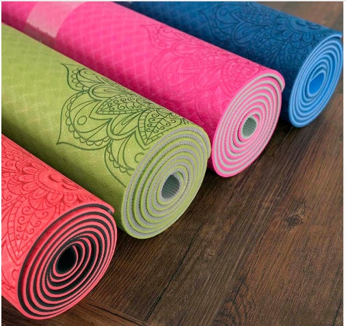 Eco-Friendly TPE Yoga Mat – Non-Slip 6mm Fitness Exercise Mat