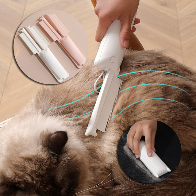 Self-Cleaning Pet Grooming Brush for Dogs & Cats – Gentle Hair Removal
